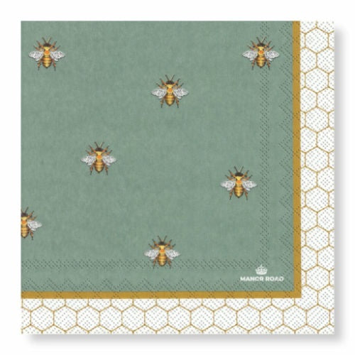 Manor Road The Hive Luncheon Serviettes 20pk