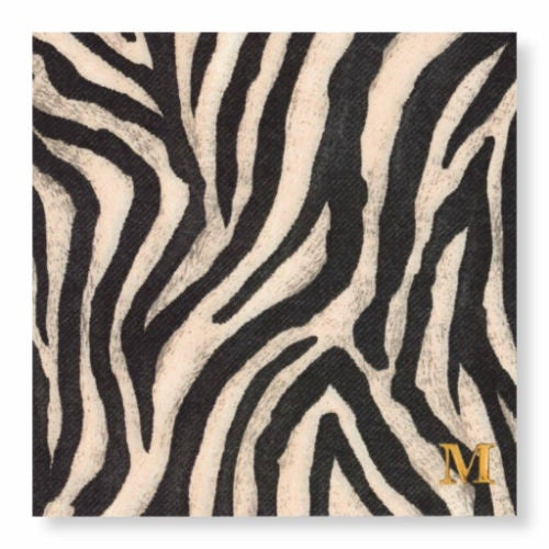 Manor Road Zebra Dinner Serviettes 20pk