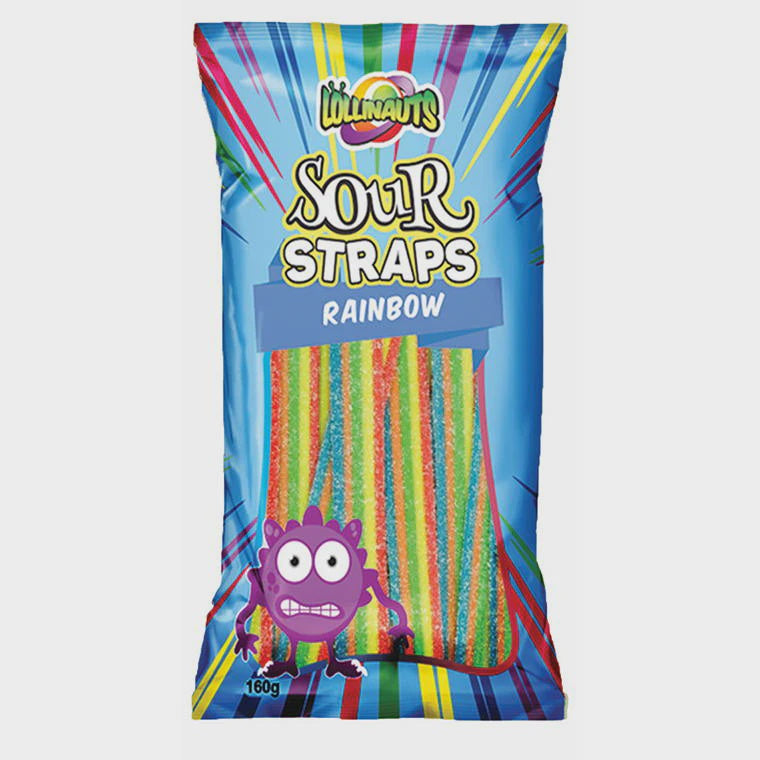 Lolliland Rainbow Sour Straps 160g