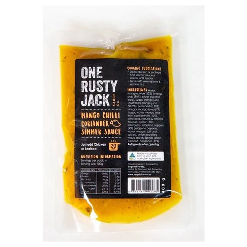 One Rusty Jack Mango Chilli Coriander Simmer Sauce 400g