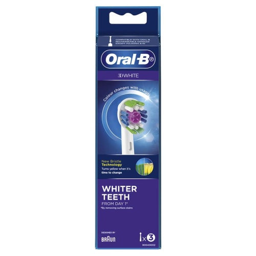 Oral B 3d White Clean Electric Toothbrush Refills 3 Pack