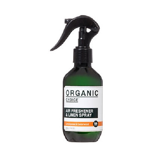 Organic Choice Air Fresh/Linen Spray Lemongrass & Cedarwood 200ml