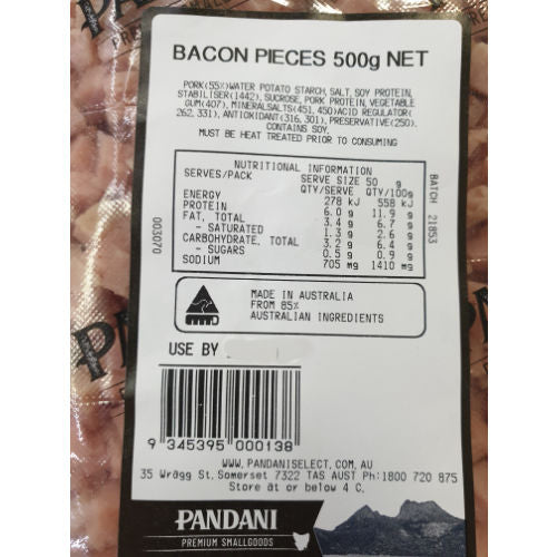 Pandani Bacon Pieces 400g