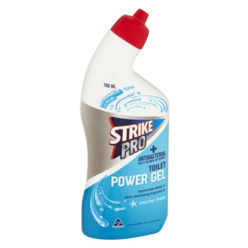 Strike Pro Antibacterial Power Gel Toilet Cleaner Marine Fresh 700ml