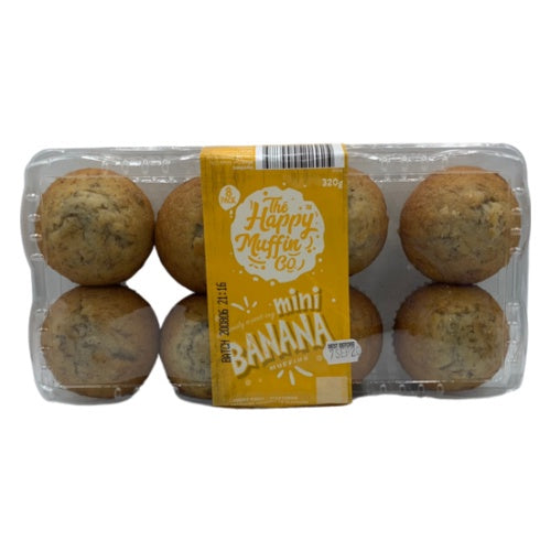 Happy Muffin Co Mini Banana Muffins 8 Pk