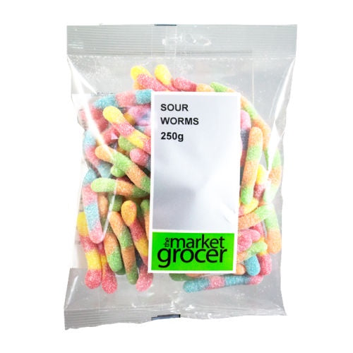 The Market Grocer Sour Worms 250g