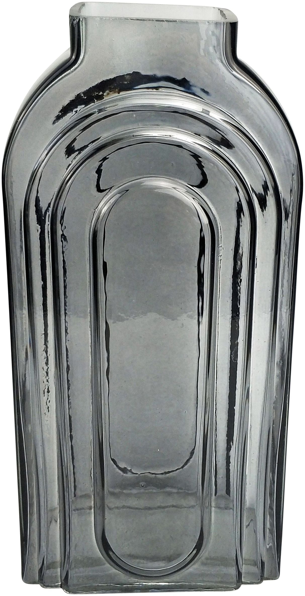 Urban Products Tommy Tall Glass Vase Steel Lg 27cm