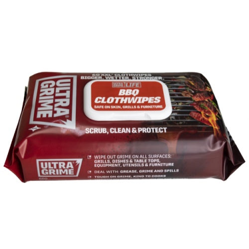 UltraGrime LIFE BBQ XXL+ Clothwipes  60 Pack